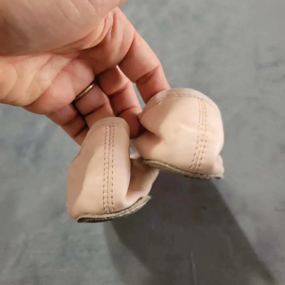 Freestyle Kids‎ Girls Size 2 Pink Ballet Slipper Comfort Slip On Tie Adjustable